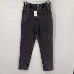 Isabel Marant Eloisa Faded Night Black High-Rise Jeans Women's  6 US NWT